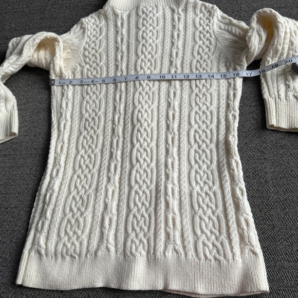 Soft Ivory Cable Knit Cardigan, Small Petite - Picture 12 of 16